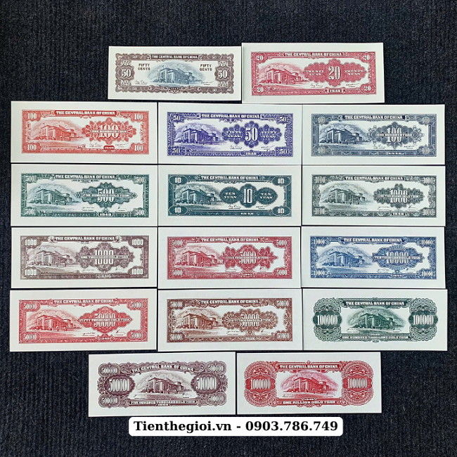 Bộ Lưu Niệm 16 tờ Trung Quốc Tưởng Giới Thạch - SP008053